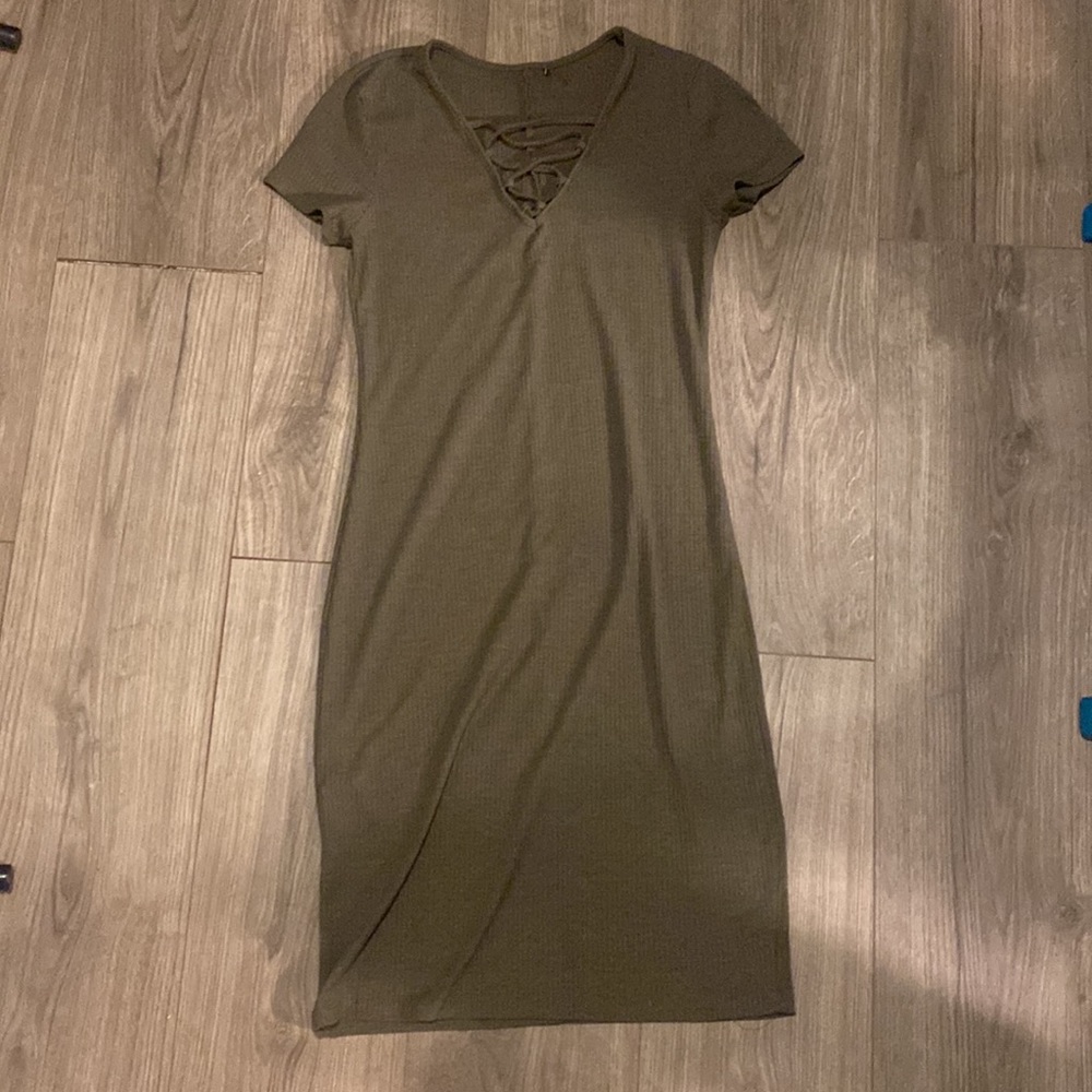 Olive Green bodycon dress